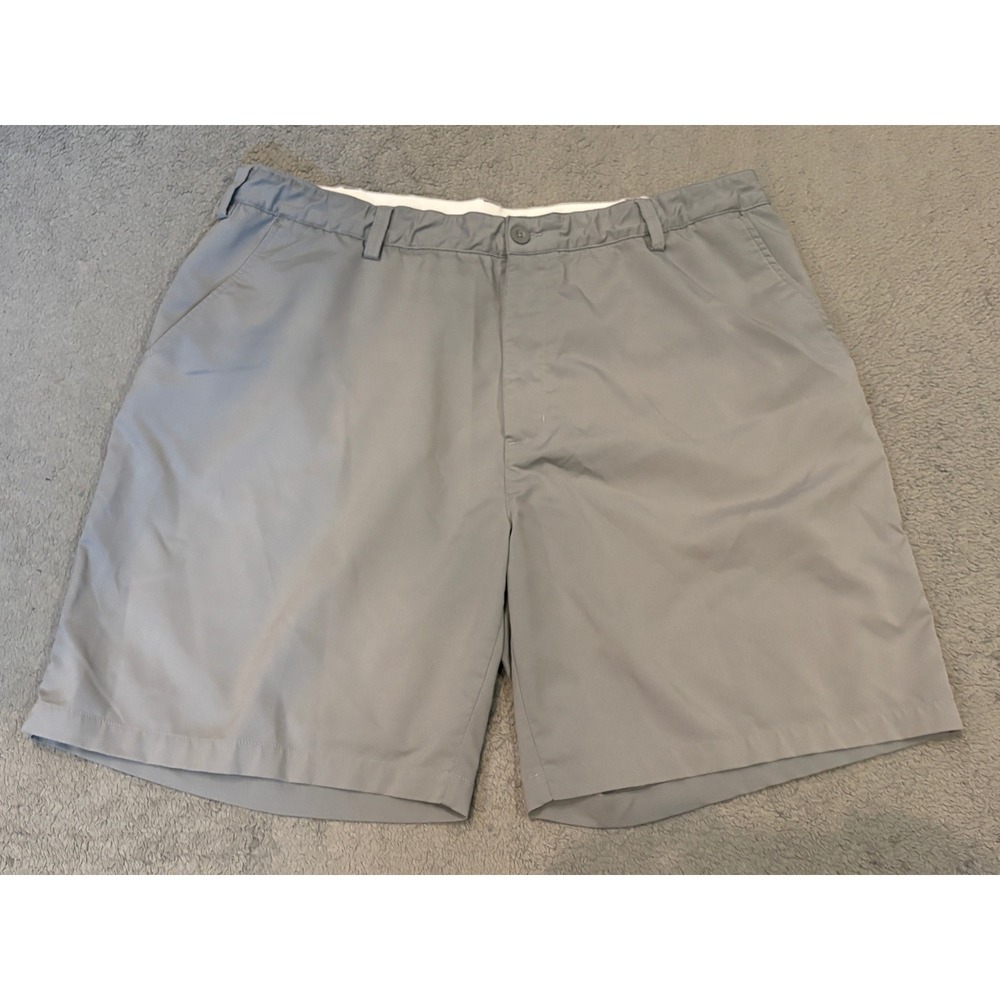 Reebok Golf Mens Gray Flat Front Performance Shorts Size 46 Stretch Lightweight